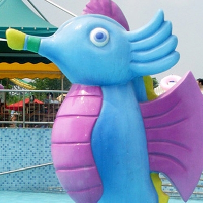 L'équipement coloré adapté aux besoins du client de parc de jet de carpe pour des enfants/enfants arrosent le terrain de jeu