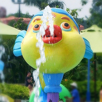 Petit jeu de l'eau d'éléphant de jet, structure de jeu de fontaines d'Aqua, équipement de parc de jet