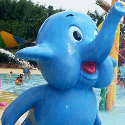 Petit jeu de l'eau d'éléphant de jet, structure de jeu de fontaines d'Aqua, équipement de parc de jet
