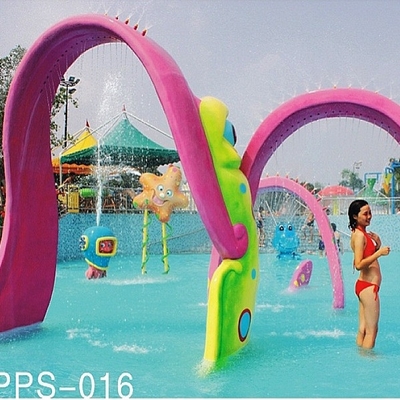 Jeu adapté aux besoins du client de l'eau de jeu d'Aqua de jet, équipement de parc aquatique de fibre de verre