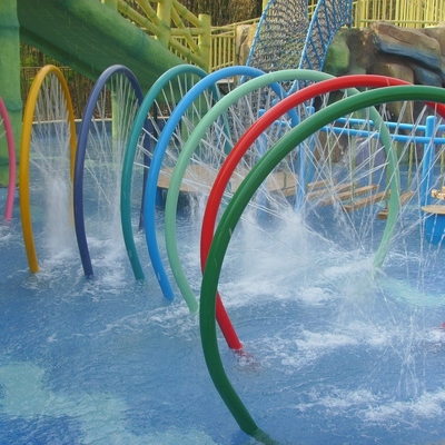 Jeu adapté aux besoins du client de l'eau de jeu d'Aqua de jet, équipement de parc aquatique de fibre de verre