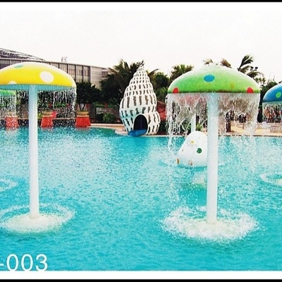 Fibre de verre adaptée aux besoins du client, équipement de parc d'Aqua de champignon de jet de PVC pour 3 - 5 personnes