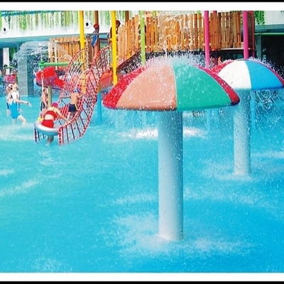 Fibre de verre adaptée aux besoins du client, équipement de parc d'Aqua de champignon de jet de PVC pour 3 - 5 personnes