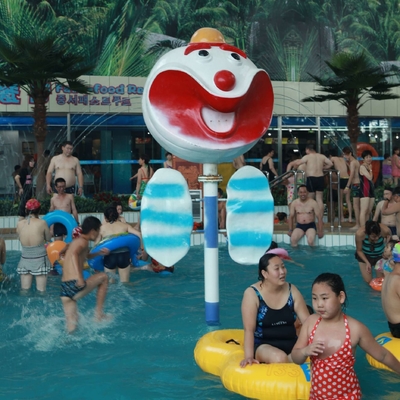Play Station d'Aqua d'équipement de parc de jet de clown de fibre de verre pour 3 - 5 personnes pour le parc aquatique