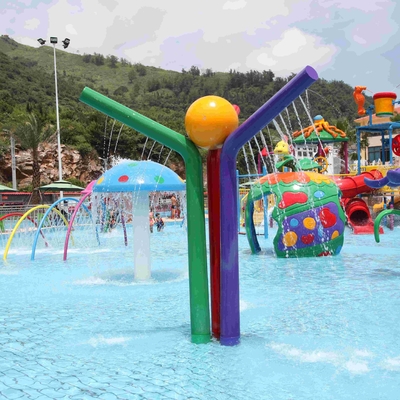Jeu adapté aux besoins du client d'Aqua de colonne de couleur d'eau d'icône de jet, équipement de parc d'Aqua pour des adultes d'enfants
