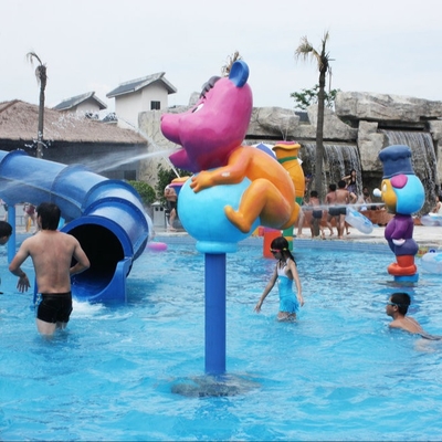 Structures de jeu d'Aqua de bande dessinée de lapin, équipements de parc de jet, équipement de terrain de jeu de l'eau