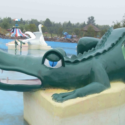 La petite piscine d'eau de fibre de verre glisse pour des enfants, glissière de crocodile d'équipement de parc aquatique