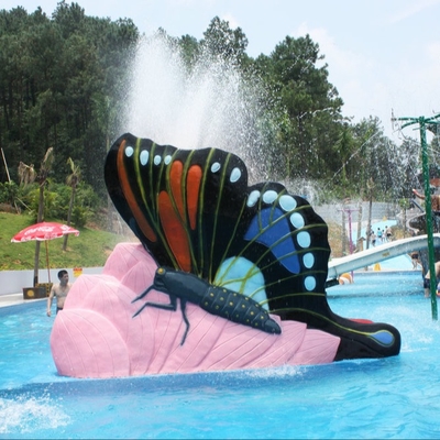 Glissières d'eau multicolores de piscine, jeux extérieurs de glissières d'eau de papillon d'enfants pour le parc aquatique
