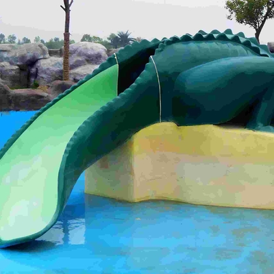 Glissière de crocodile d'équipement de parc aquatique, petite glissière d'eau commerciale de fibre de verre