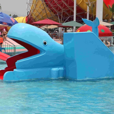 La piscine d'eau extérieure glisse des glissières d'eau de piscine d'enfants de forme de bande dessinée de baleines de parc aquatique pour le parc aquatique d'enfants