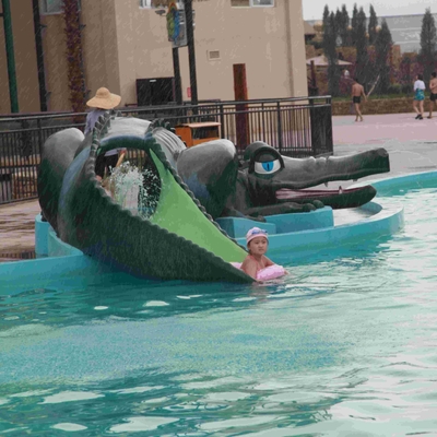 Petites glissières de piscine d'eau des enfants, glissière de crocodile de fibre de verre de parc aquatique d'amusement