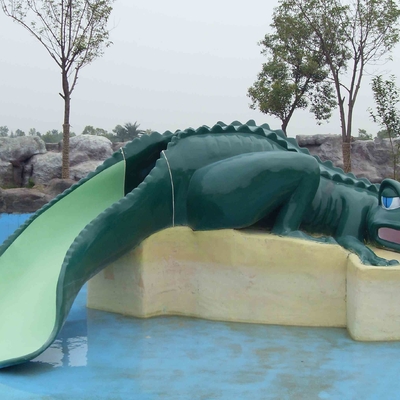 Petites glissières de piscine d'eau des enfants, glissière de crocodile de fibre de verre de parc aquatique d'amusement
