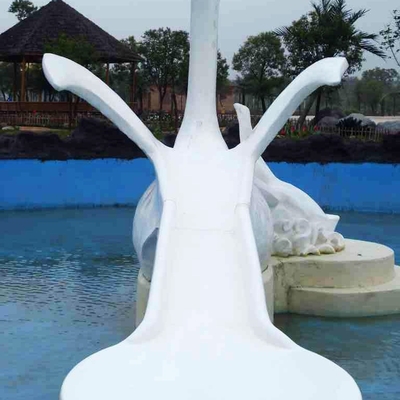 La petite piscine d'eau de fibre de verre de cygne de bande dessinée d'enfants glisse pour le parc d'Aqua/piscine