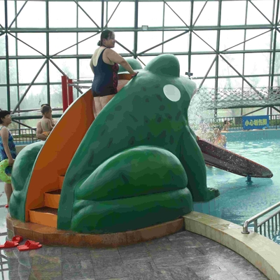 Glissières formées par grenouille de piscine d'eau, jeux de jeu de l'eau de glissière de fibre de verre de parc d'Aqua pour le parc aquatique