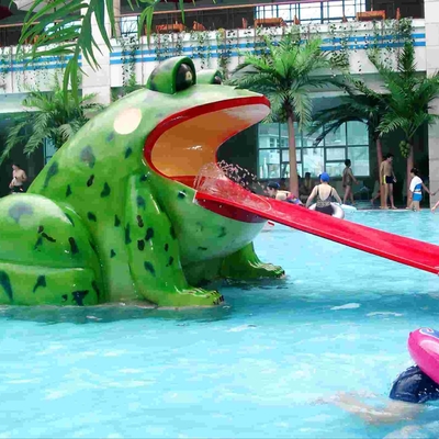 Glissières formées par grenouille de piscine d'eau, jeux de jeu de l'eau de glissière de fibre de verre de parc d'Aqua pour le parc aquatique