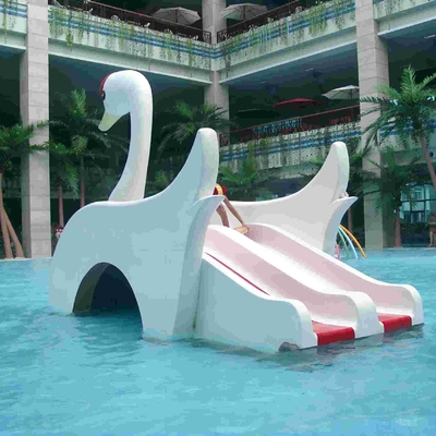 Cygne d'équipement de parc aquatique le petit badine la glissière d'eau, glissières de piscine d'eau de fibre de verre pour des enfants
