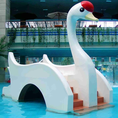 Cygne d'équipement de parc aquatique le petit badine la glissière d'eau, glissières de piscine d'eau de fibre de verre pour des enfants