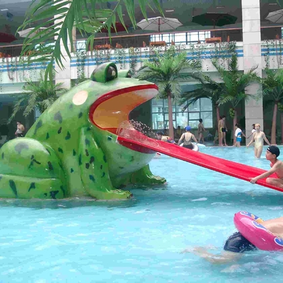 Glissières de piscine d'eau de forme de grenouille, glissière de fibre de verre de parc d'Aqua petite pour des enfants