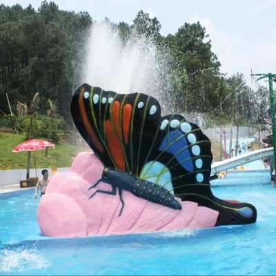 Petites glissières multicolores de piscine d'eau de papillon d'enfants de fibre de verre adaptées aux besoins du client