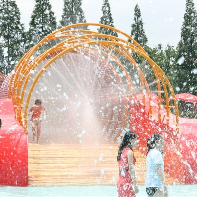 Équipement extérieur de terrain de jeu de labyrinthe de crabe d'amusement, grand jeu d'Aqua de parc aquatique