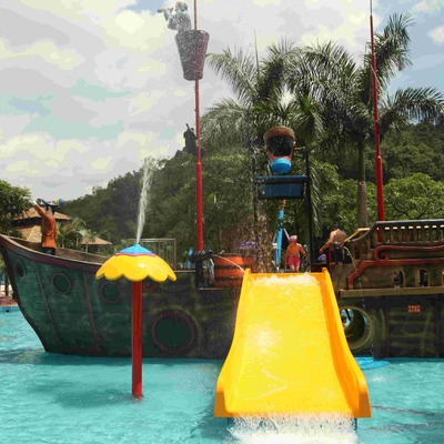 Grand bateau de pirate de fibre de verre de station de vacances pour les parcs aquatiques de thème, 19*13.6*9m