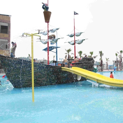 Grand bateau de pirate de fibre de verre de station de vacances pour les parcs aquatiques de thème, 19*13.6*9m