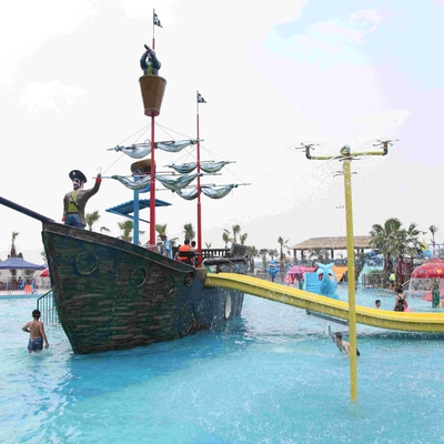 Grand bateau de pirate de fibre de verre de station de vacances pour les parcs aquatiques de thème, 19*13.6*9m