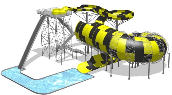 Glissière d'eau commerciale d'anaconda pour le waterpark d'amusement d'aventure/la glissière eau de fibre de verre
