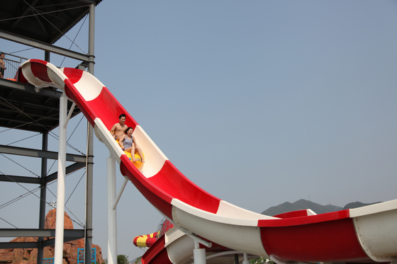 Glissières d'eau faites sur commande de Funnuy, glissière d'Aqua de boomerang de parc d'attractions pour l'amusement de famille de 2 personnes