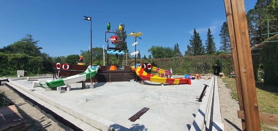 Usine d'équipement de parc aquatique de bateaux de vision en fibre de verre personnalisés