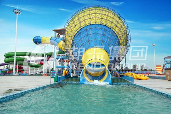 Taille adaptée aux besoins du client de diapositive 14.6m de tornade de parc aquatique de fibre de verre d'adultes pour le parc aquatique