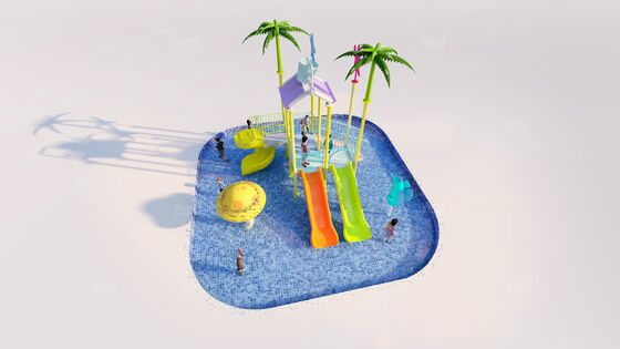 6.3m*6.3m*4.5m Océan Style Thème Aqua Playground avec 12 mois de garantie pour la zone de jeu humide