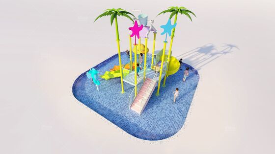 Aire de jeux aquatique d'extérieur durable pour enfants avec matériaux non toxiques sans BPA, conception pliable et légère, et taille de 11,5*12,5*6,5 m pour le plaisir en famille