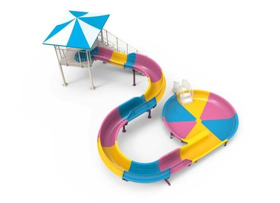 Toboggan aquatique en forme de bol pour enfants avec rotation douce pour l'attraction parent-enfant