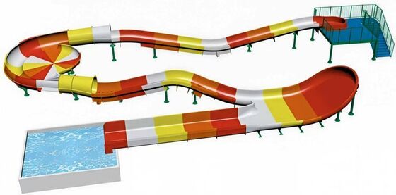 Parent-Enfant Flying Dragon Slide - Slide à radeau pour 2 personnes avec une plate-forme basse de 1,98 m et une capacité de 240 coureurs / heure