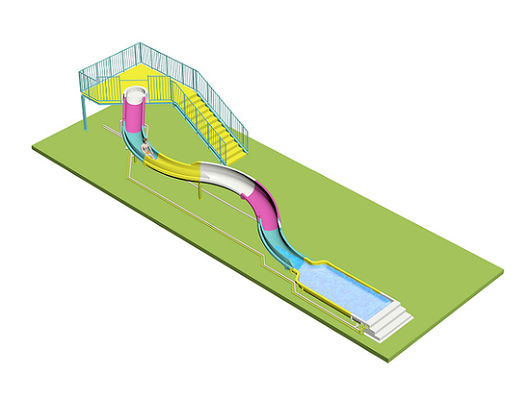 Des toboggans en spirale pour enfants pour les parcs aquatiques