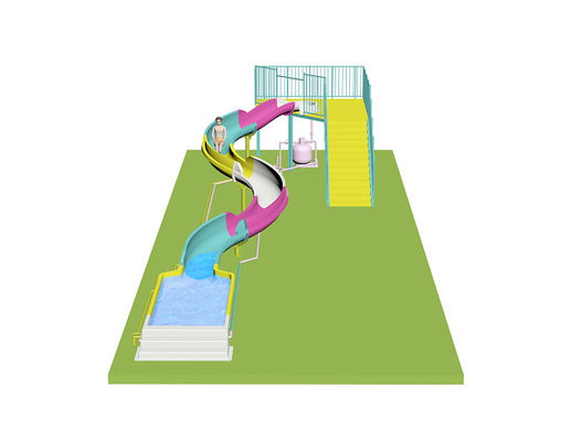 Des toboggans en spirale pour enfants pour les parcs aquatiques