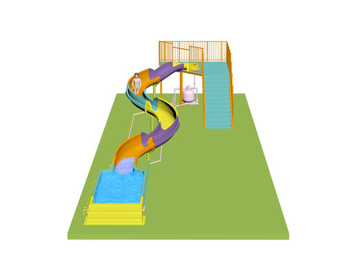 Des toboggans en spirale pour enfants pour les parcs aquatiques