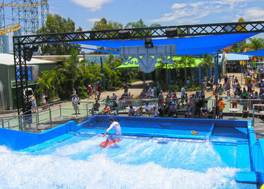 Amusement surfant adapté aux besoins du client de machine de fibre de verre de vague de cavalier d'écoulement pour le parc aquatique