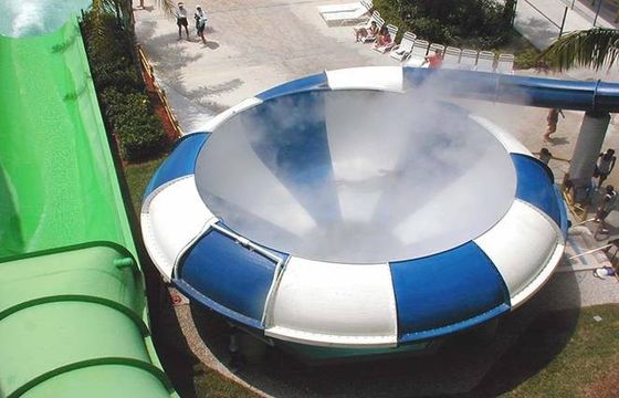 Glissière d'eau Space Bowl avec une hauteur de plate-forme de 10,65 m, une capacité de 180 personnes et une structure en acier galvanisé à chaud