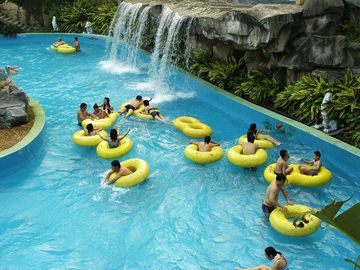 Équipement de parc d'Aqua de fibre de verre pour la rivière paresseuse d'hôtel, famille des vacances d'été en parc d'Aqua