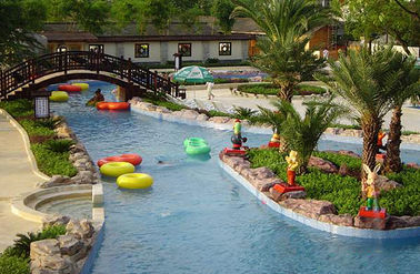 Équipement de parc d'Aqua de fibre de verre pour la rivière paresseuse d'hôtel, famille des vacances d'été en parc d'Aqua