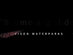 Des toboggans aquatiques personnalisés, parc d'attractions, toboggan aquatique boomerang pour 2 personnes