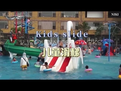 Glissières d'eau pour enfants en fibre de verre, glissière d'eau pour piscine extérieure pour enfants avec une hauteur de sécurité